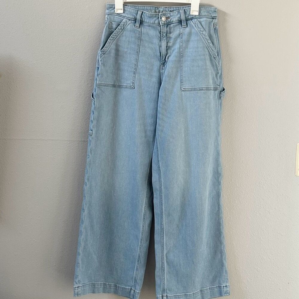 American Eagle Super High Rise Baggy Wide Leg Size 18